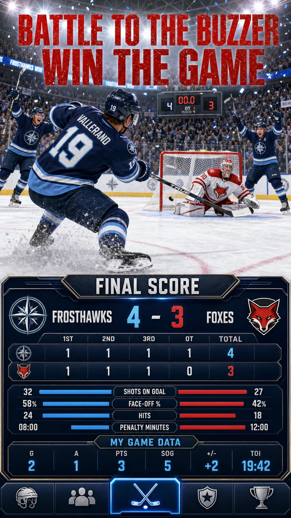 Hockey Star : Rookie to MVP screenshot